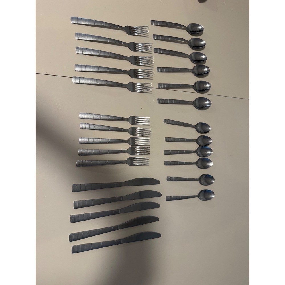 Cambridge Samba Stainless Steel Flatware Set 27pc Brushed Satin Silverware